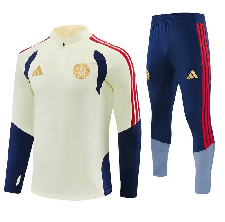 AAA Quality Bayern Munich 26/27 Tracksuit - Light Yellow/Navy